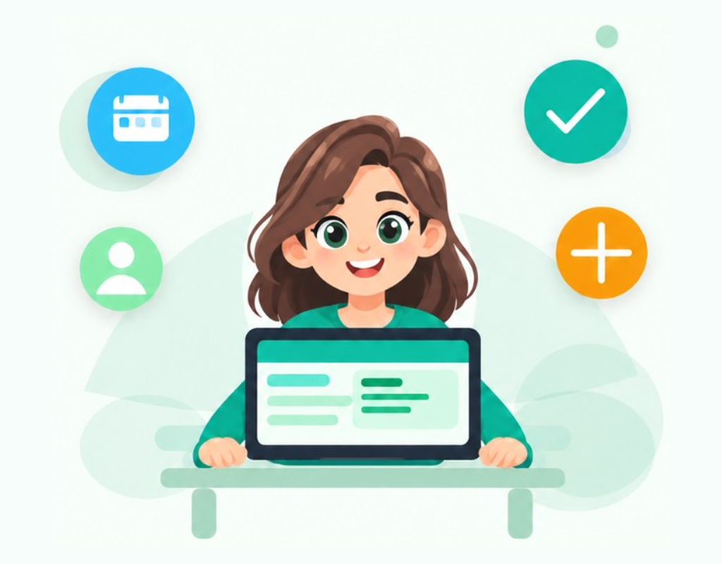 Profissional organizando agenda e clientes